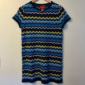 Missoni for Target Womens tunic shirt dress knit chevron print striped